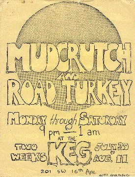 [Mudcrutch poster with Road Turkey, circa 1973]